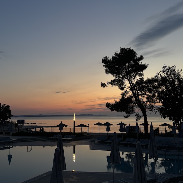 Sunset at the campsite in Zadar